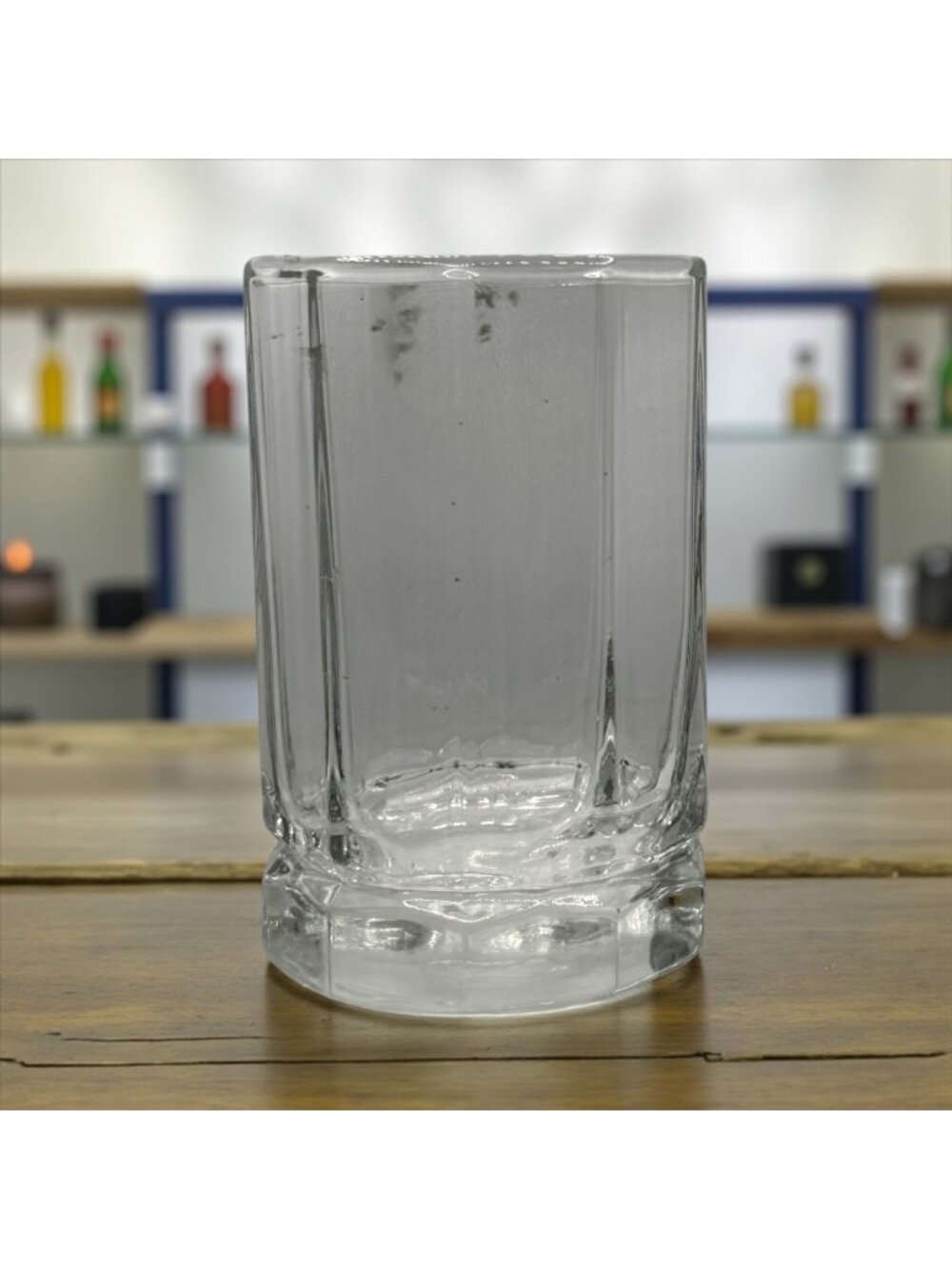Vintage 10 Panel Shot Glass Clear Weighted Rare 3" 2oz Sipping Glass Man Cave